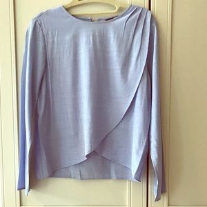 Blue blouse layered in front
